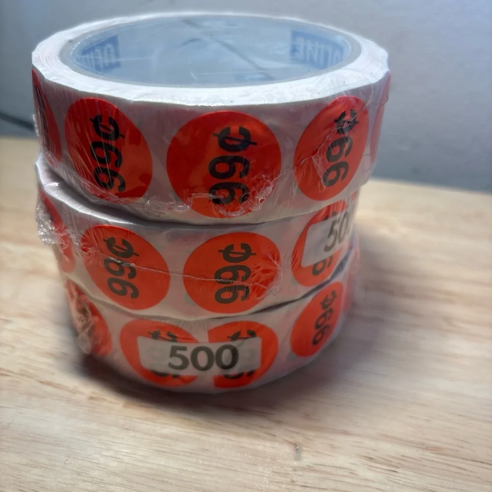 1500 Orange 99¢ Price Stickers Roll